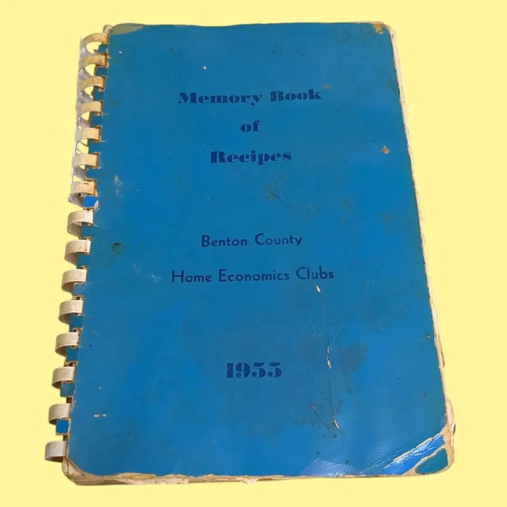 VTG 1955 Regional Cookbook Benton County IN Home Economics Club Recipes Spiral